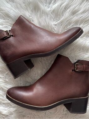 Cole Haan Women's Harrington Grand Buckle Boot Mid Calf, Brown, 10 1/2